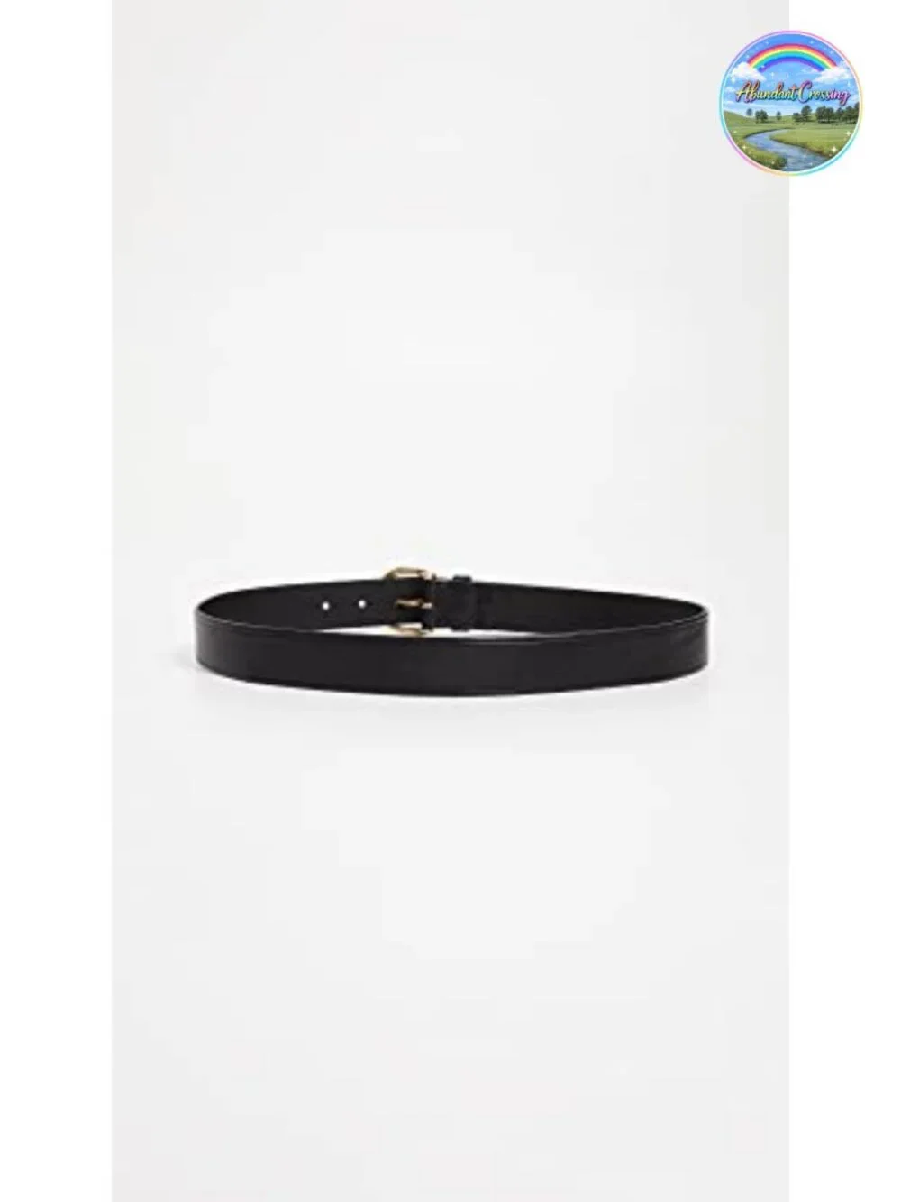 Genuine Leather Women's Belt with Gold-Tone Buckle, 1.25in Wide